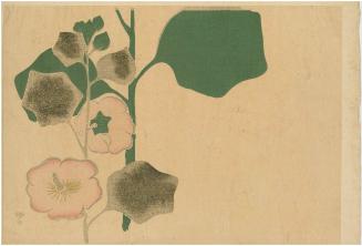 Hollyhock from the Kōrin Gafu (Kōrin Album 光琳画譜)