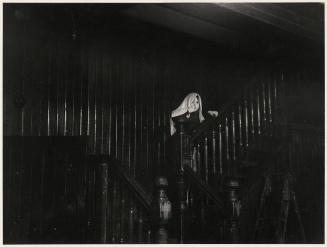 Child with Covered Head on Staircase, Summerhill School, England