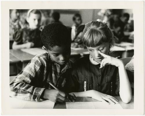 Children in classroom working together