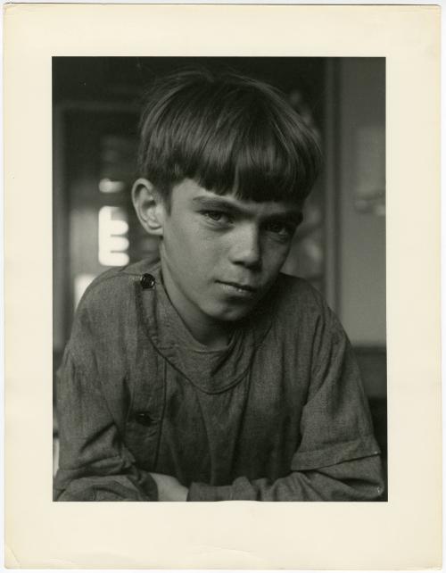 Portrait of boy with freckles