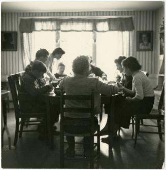 Multigenerational family at dining table