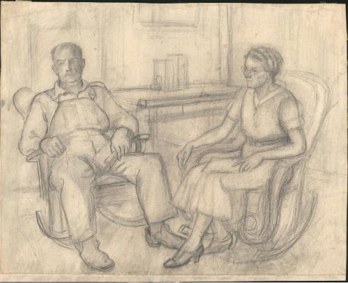 Study for The Old Folks (Mother and Father)