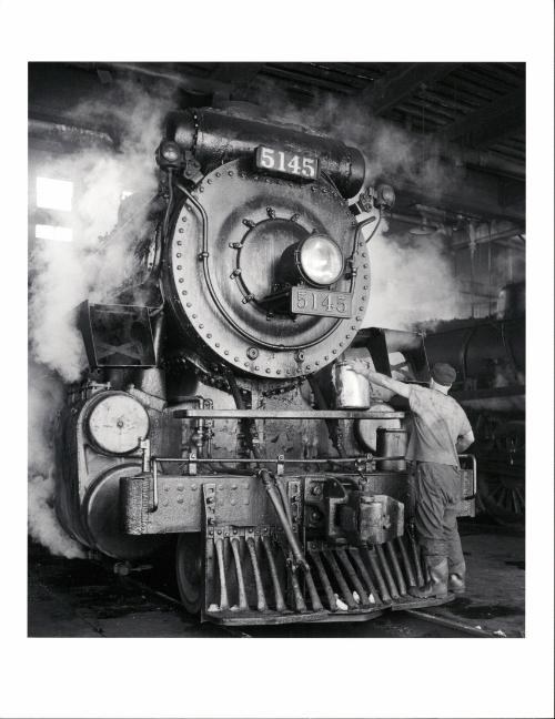 Locomotive No. 5145 Being Serviced at St. Luc Engine Terminal, Montreal, Quebec