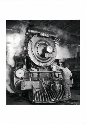 Locomotive No. 5145 Being Serviced at St. Luc Engine Terminal, Montreal, Quebec