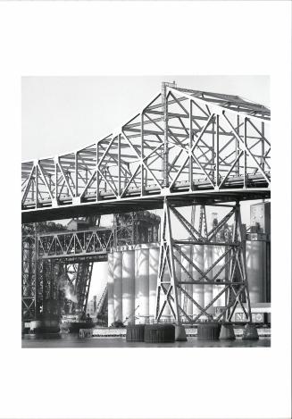 The Chicago Skyway Bridge (F), Conrail Railroad Draw Bridge (C), B&O Bascule Bridge (B), Calumet River, Chicago, Illinois

