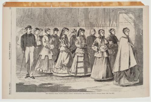 The Morning Walk—Young Ladies’ School Promenading the Avenue from Harper’s Weekly