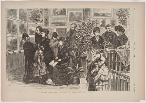 New York National Academy of Design—At the Head of the Staircase from Harper’s Weekly