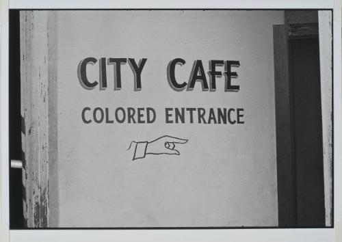 Selma, Alabama from the series Memories of the Southern Civil Rights Movement 
The entrance to the City Cafe.