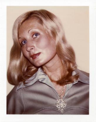 Unidentified Woman [young blond in blue polyester blazer]