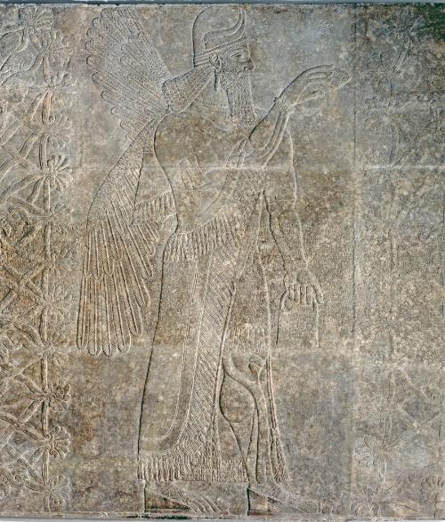 Winged Genie Pollinating the Date Palm (Assyrian Relief)