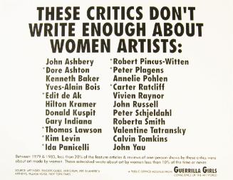 These critics don’t write enough about women artists