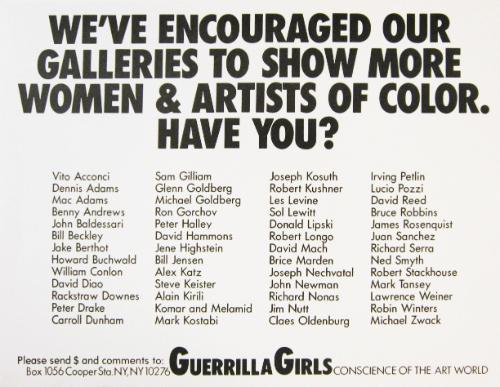 We’ve encouraged our galleries to show more women and artists of color. Have you?