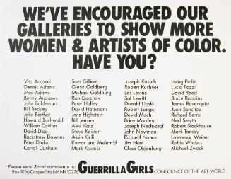 We’ve encouraged our galleries to show more women and artists of color. Have you?