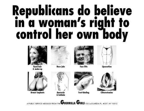 Republicans do believe in a woman’s right to control her own body