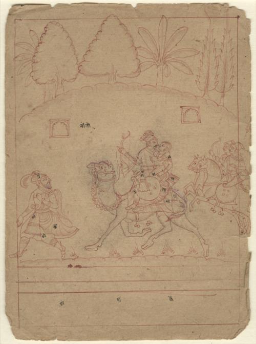 Maru Ragini Preparatory Drawing