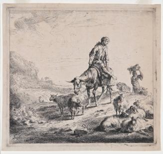 Man Riding a Donkey