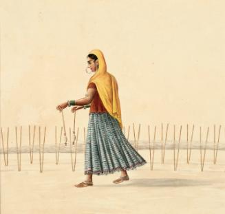 Jolahen, Arranging the threads preparatory to weaving