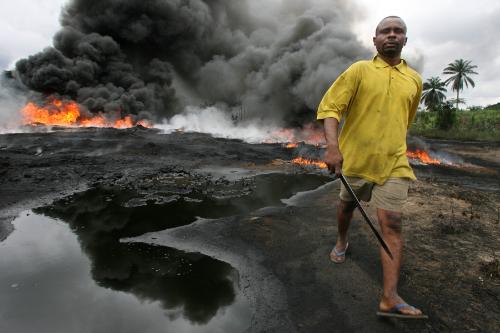 Oil Spill Near Farm Land Ogoni