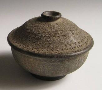 Lidded Urn with Stamped Design