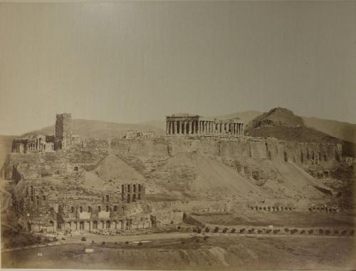 General view of the Athenian Acropolis and the South Slope from the southwest from an album of photographs entitled Egypt, Turkey, Greece