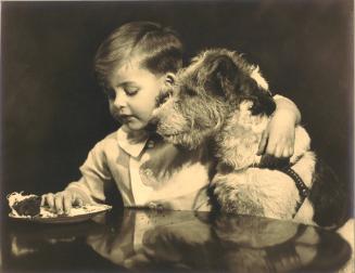 Boy and Dog Advertising Image