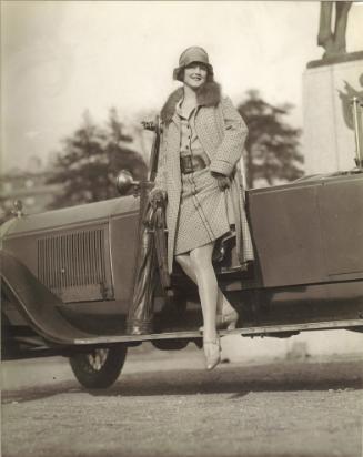 Model with Car Advertising Image