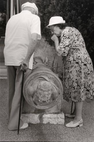 Elderly Couple Looking at Cannon, Toulon Naval Museum, Côte d’Azur, France