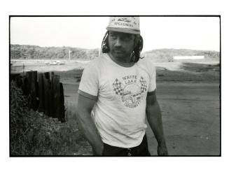 Flagman, White Lake Speedway, New York  from the series The Pits