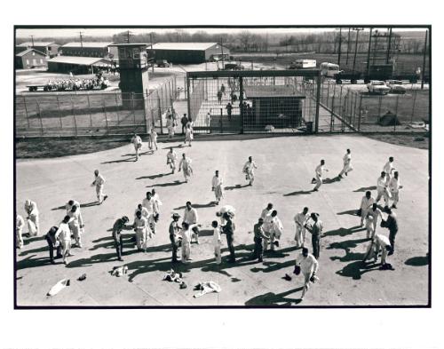 Return from the fields, shakedown at the rear gate. Twice every work day, Ellis Unit, Texas from the series Conversations with the Dead