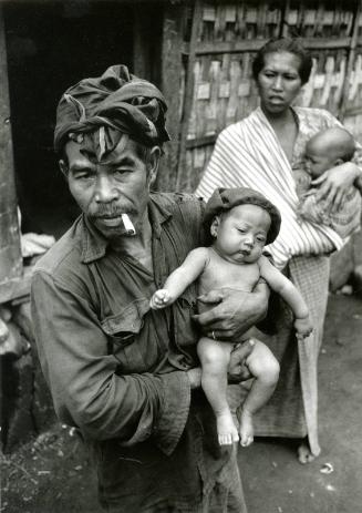 In village Dr. Mead Studied Byun Gede, Bali [Man and wife with babies]