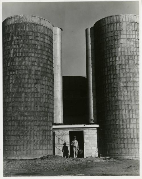 Farmer and Silos, Iowa