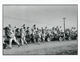 Convicts being transported in wagons to work, from the series Conversations with the Dead