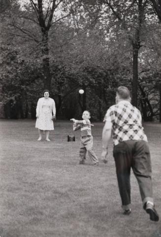 Playing ball with Dad, USA