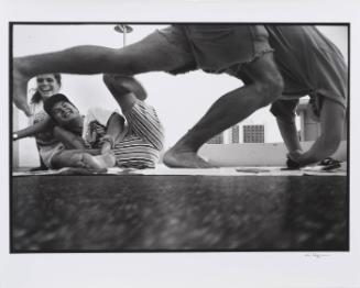 Teenagers having fun on a rooftop, New York