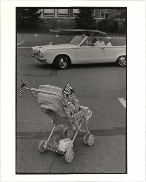 Girl in stroller, USA