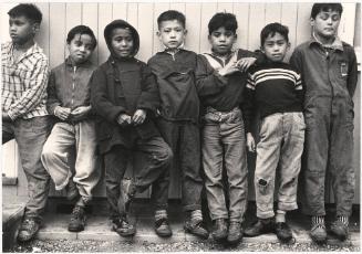 Boys with All Shades of Skin Color, Whose Parents are Mixed with Dutch People, but Who All Were Born on the Molukken Island, the Former Dutch Colonies and Live Now in a Repatriate Camp in  Friesland, Holland