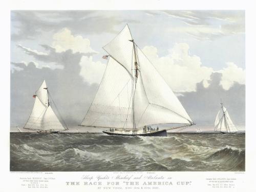 Sloop Yachts Mischief and Atalanta in: The Race for “The America’s Cup”: At New York, Nov. 9th & 10th 1881