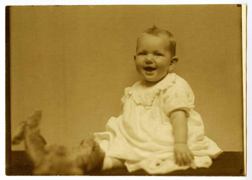 Portrait of baby smiling at camera