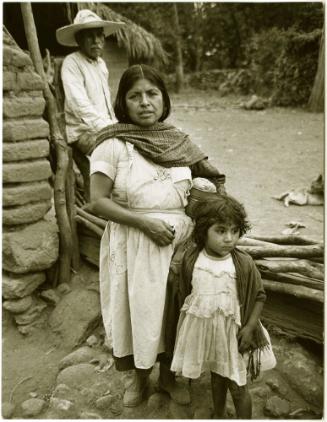 Mexico, Family that Dr. Mead Studied [Mother and daughter, father in background]