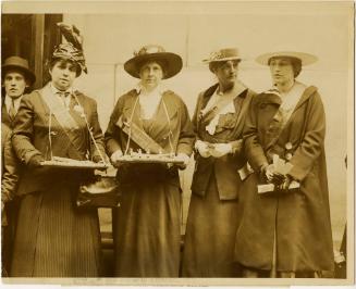 Suffragettes Forced to Obtain Peddlar’s License to Sell Tickets for Suffrage Baseball Day at the Polo Grounds
