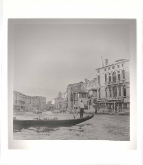 Gondola Crossing Grand Canal, Venice