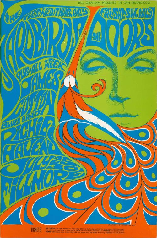 July 25-July 30, 1967, Fillmore Auditorium, San Francisco
Yardbirds, The Doors, James Cotton Blues Band, Richie Havens