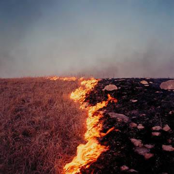 Fire (before and after), Lyon County, Kansas