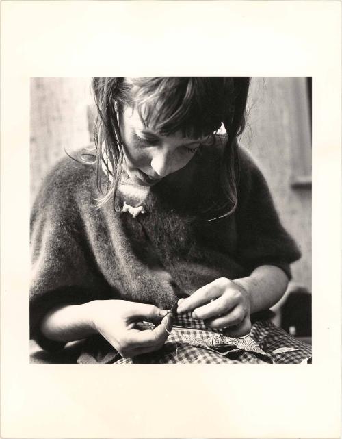 Girl Sewing, Summerhill School, England