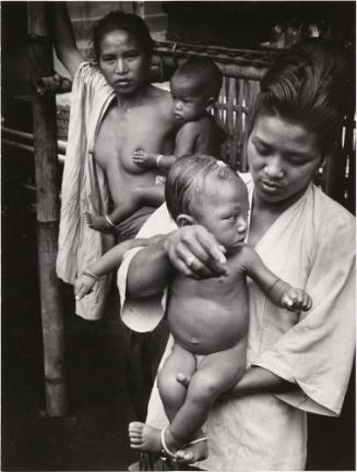 Two Mothers and Their Babies, Bali, Indonesia