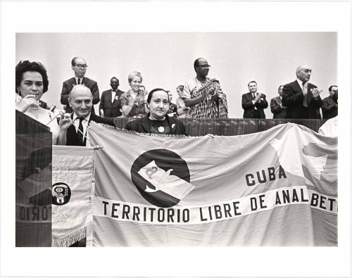 Cuban anti-illiteracy demonstration, International Congress for Peace and Disarmament, Moscow