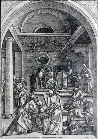 Christ Among the Doctors in the Temple from the Life of the Virgin series