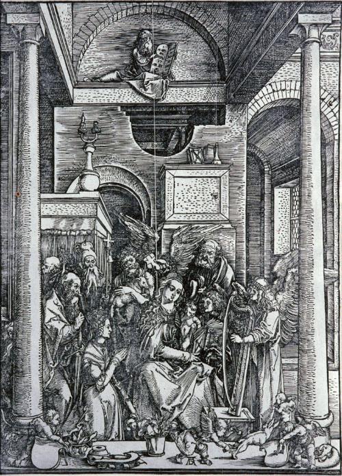 The Virgin Worshipped by Angels and Saints from the Life of the Virgin series