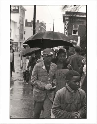 Hattiesburg, Mississippi from the series Memories of the Southern Civil Rights Movement Fannie Lou Hamer, sharecropper from a family of twenty children, evicted from her home for applying to register to vote, severely beaten in the Winona police station, SNCC field secretary from Ruleville, and future Mississippi Freedom Democratic party candidate for Congress, marches in the cold Hattiesburg rain