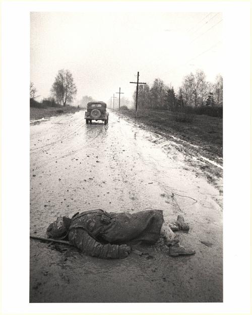 Soldier in the Road, Smolensk Front, 10 Minutes from Moscow